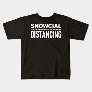 Snowcial Distancing Kids T-Shirt